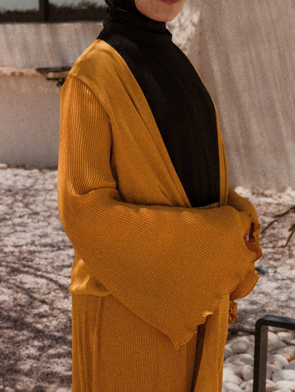 YELLOW PLISSE SET