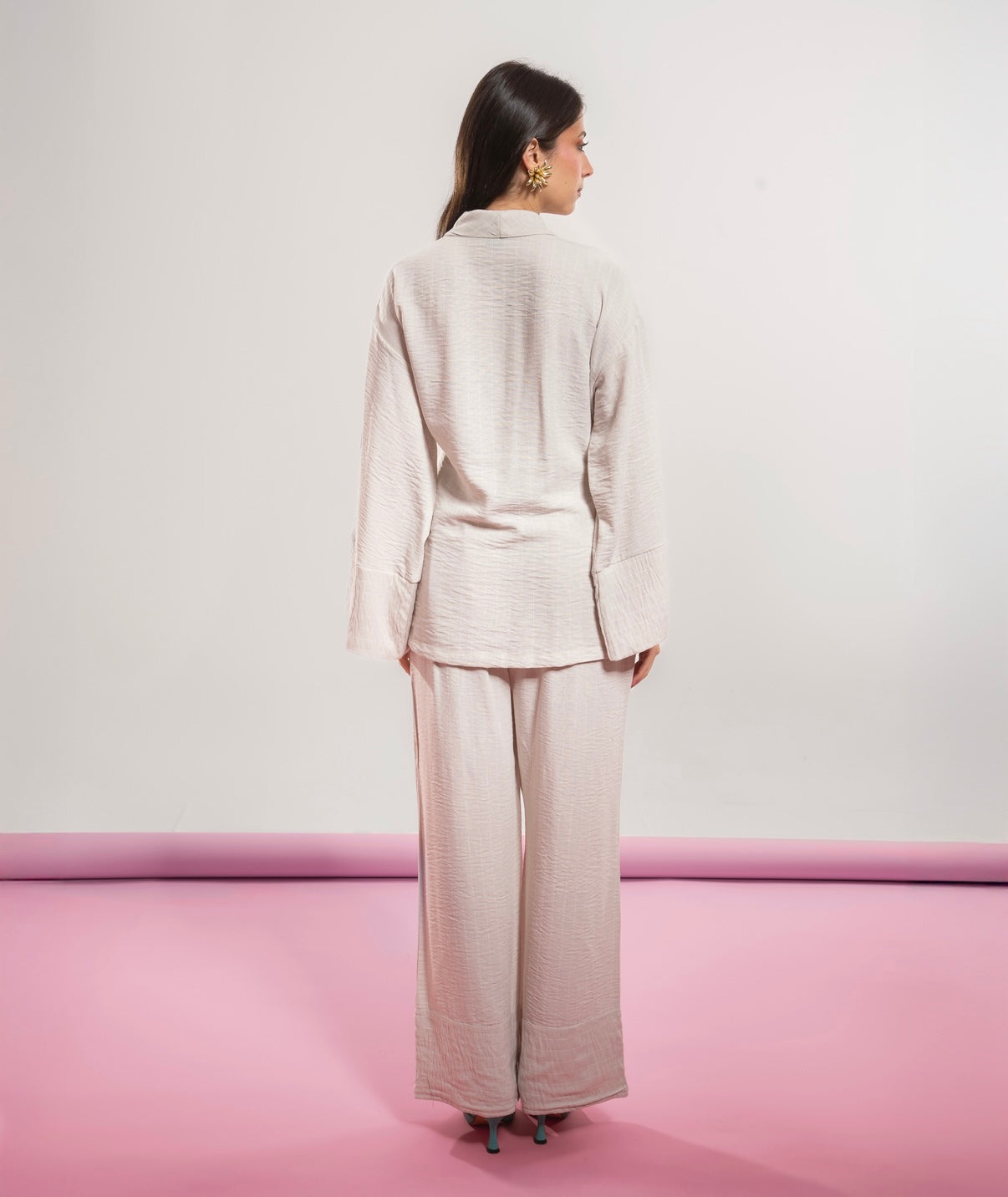 OFF WHITE LINED LINEN SET