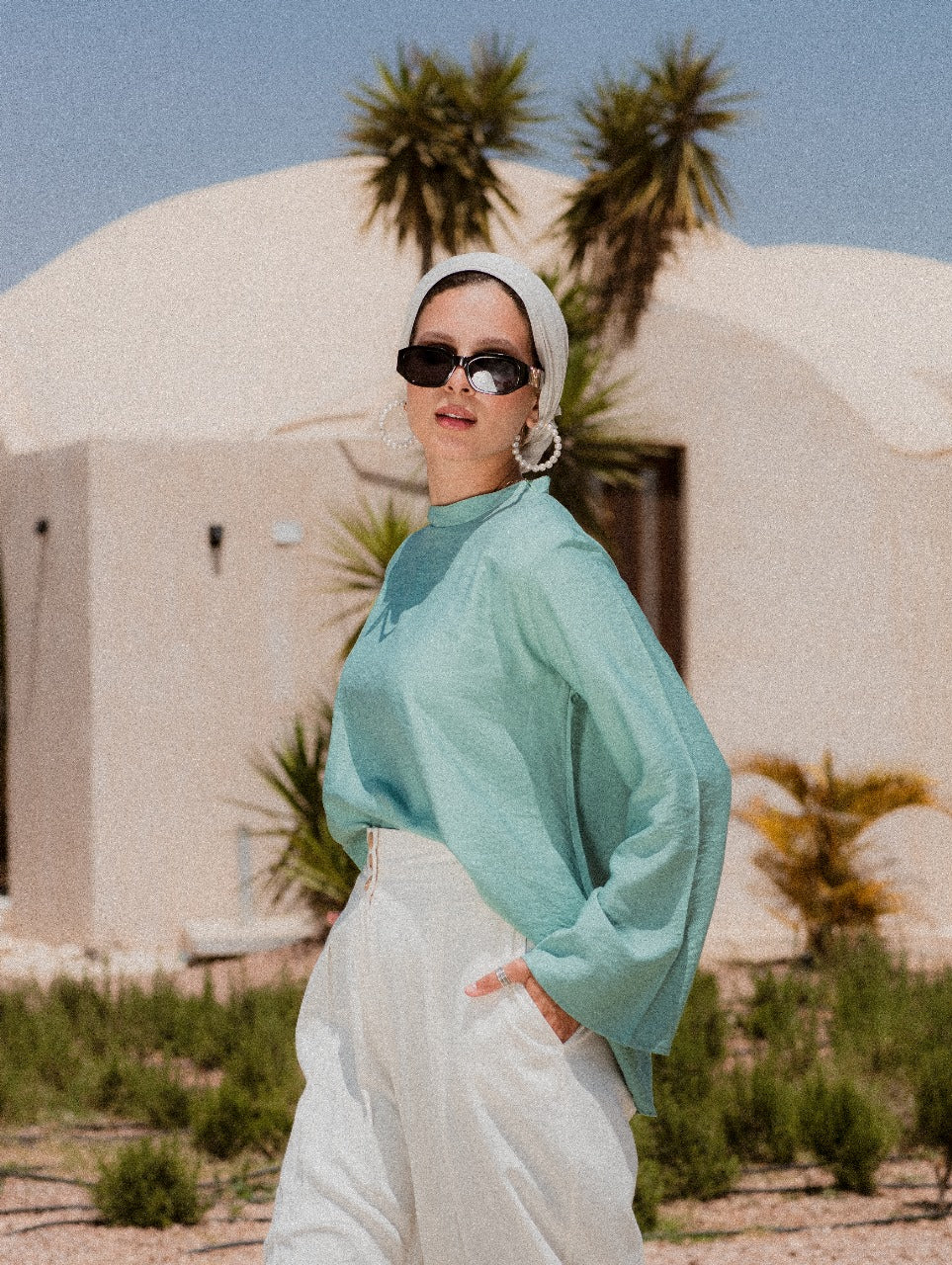 MINT LINEN LONG SLEEVE BASIC