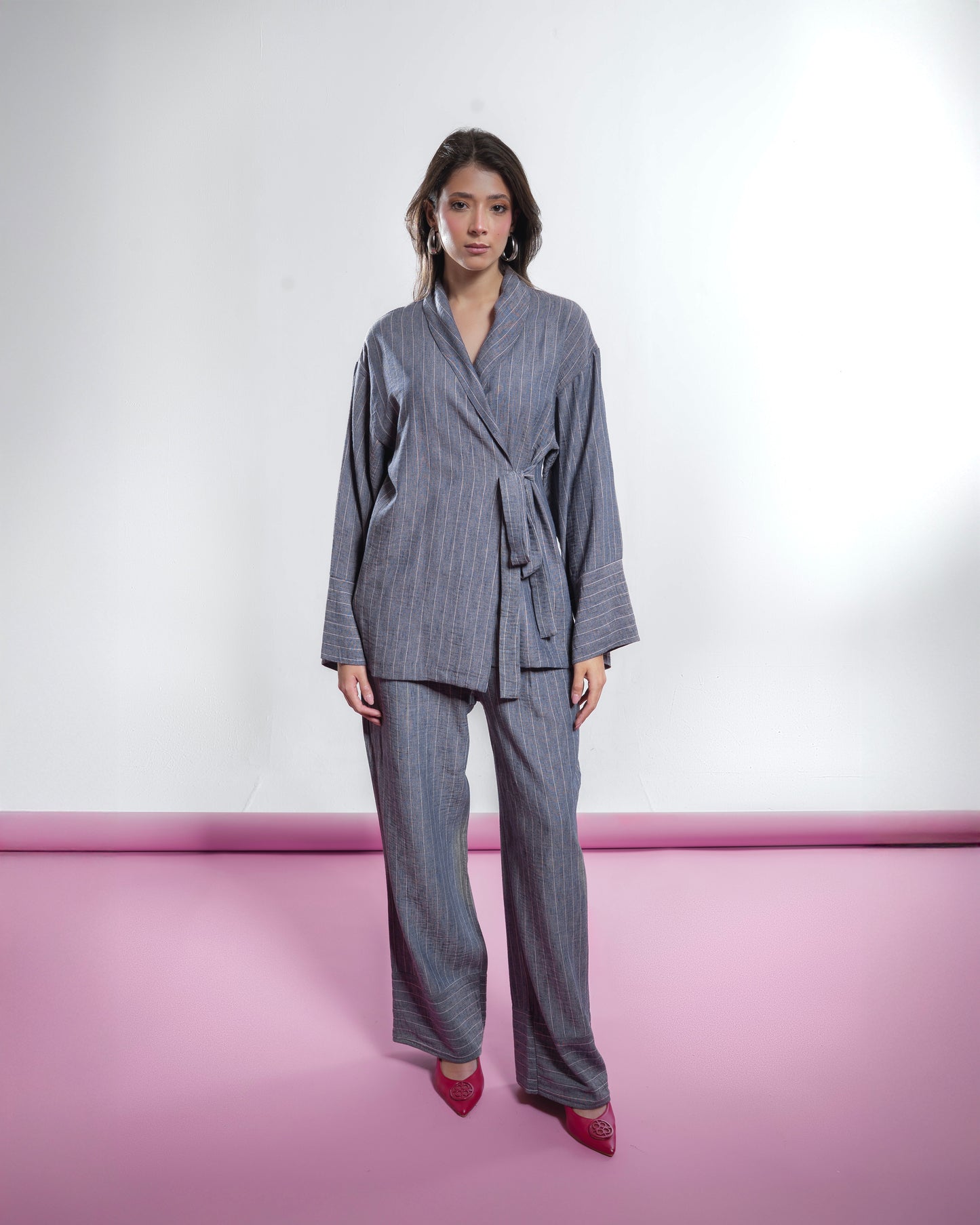 DENIM LINED LINEN SET