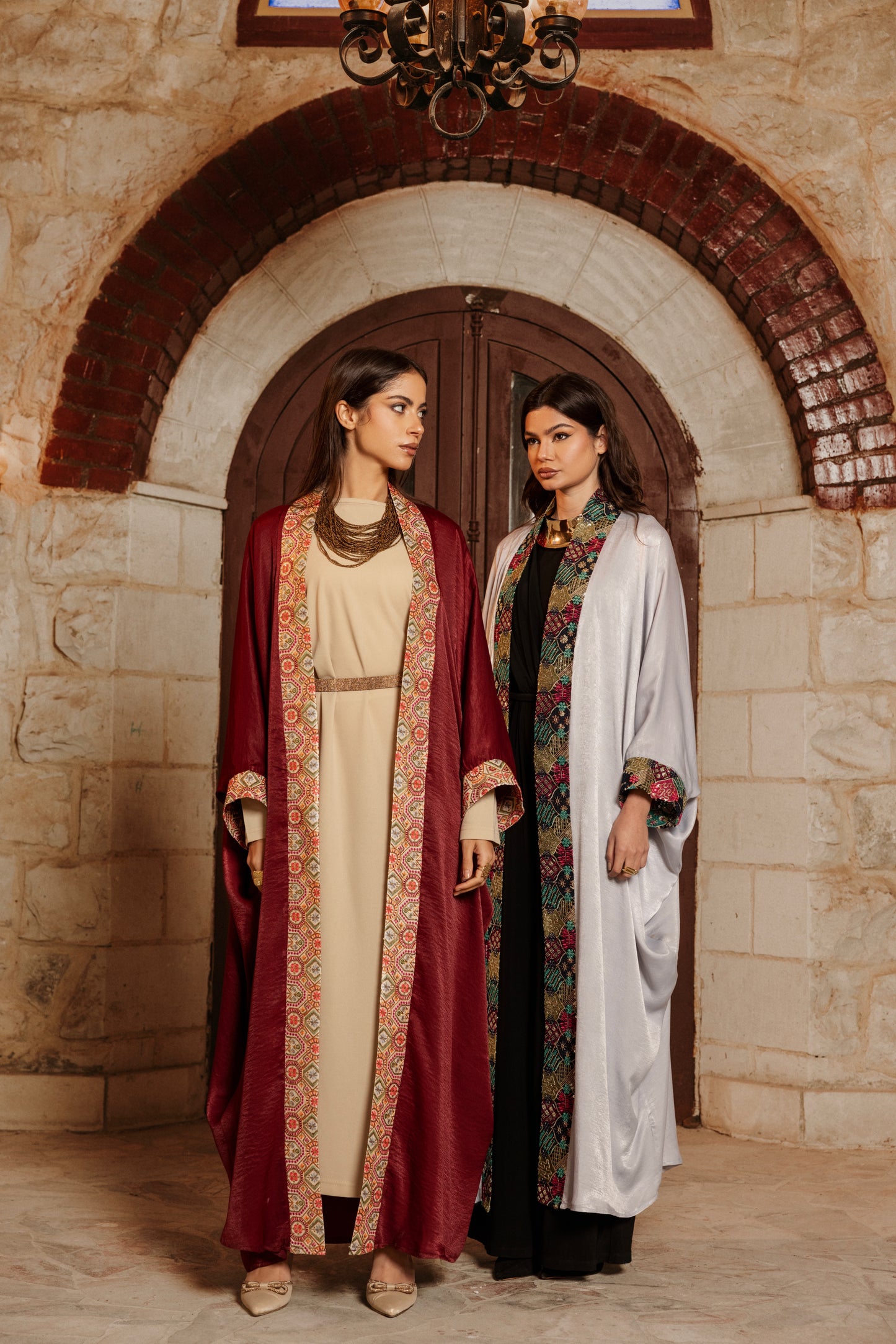 GREY SHIMMER KAFTAN