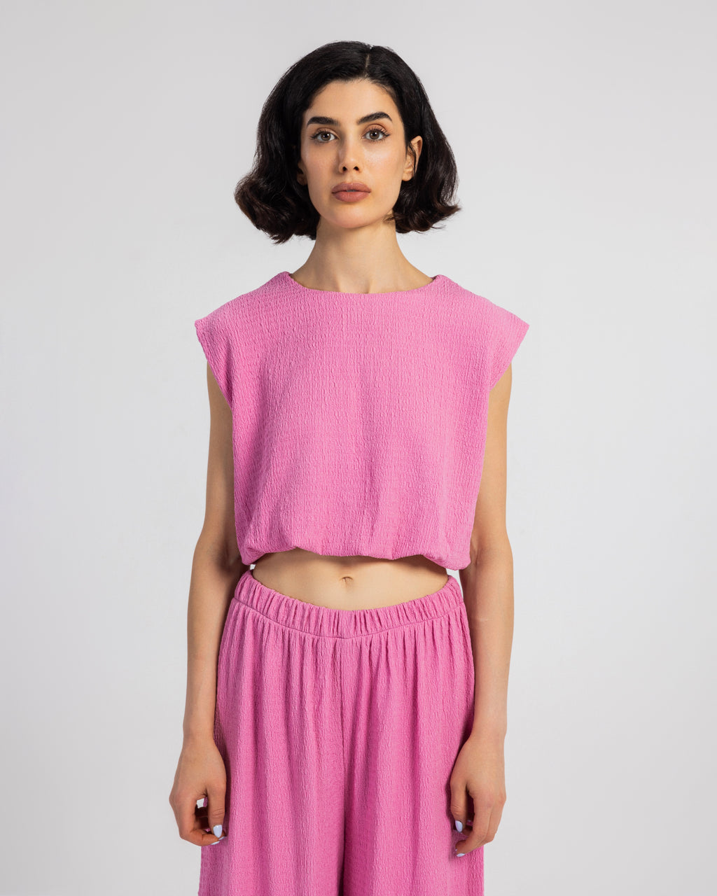 PINK KORESHA CROP TOP
