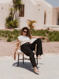 BLACK LINEN HIGH WAISTED WIDE LEG PANTS