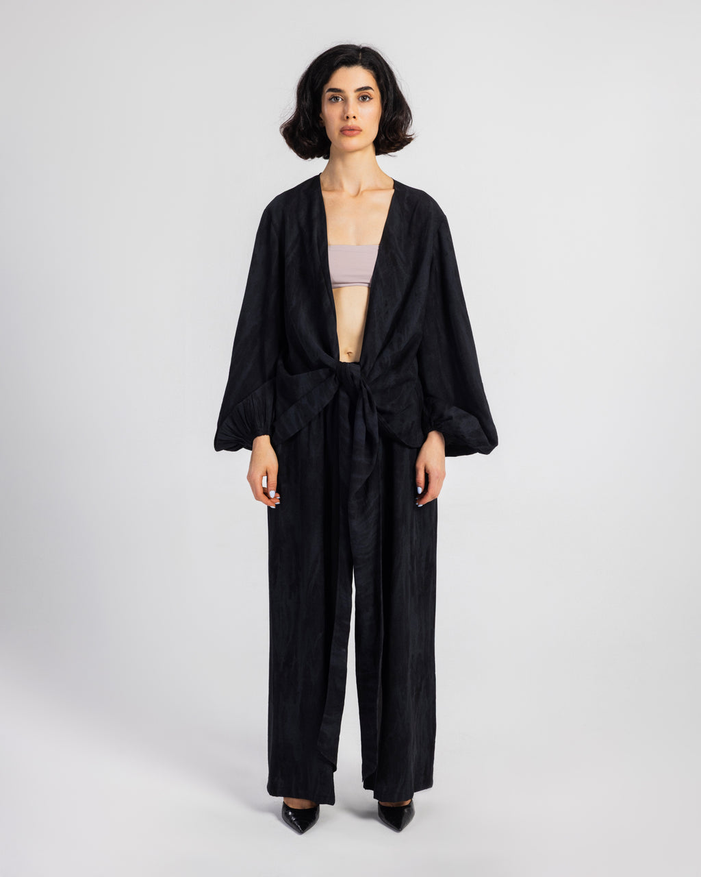 BLACK TIGER LINEN SET