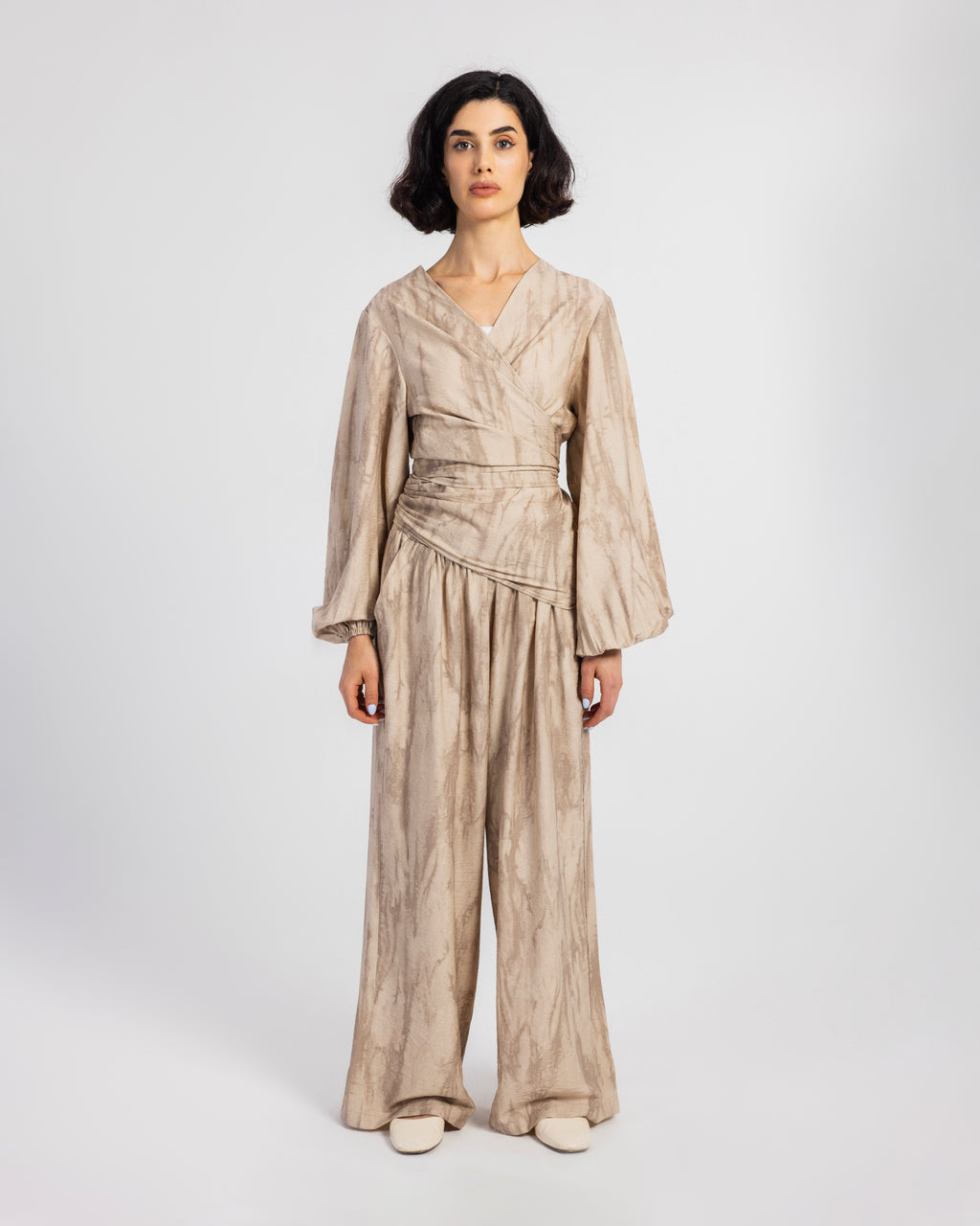 BEIGE TIGER LINEN SET