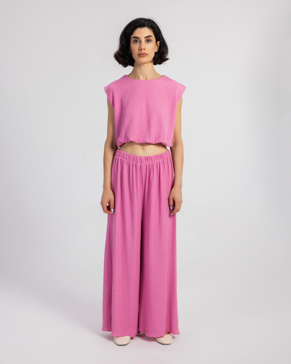 PINK KORESHA CROP TOP