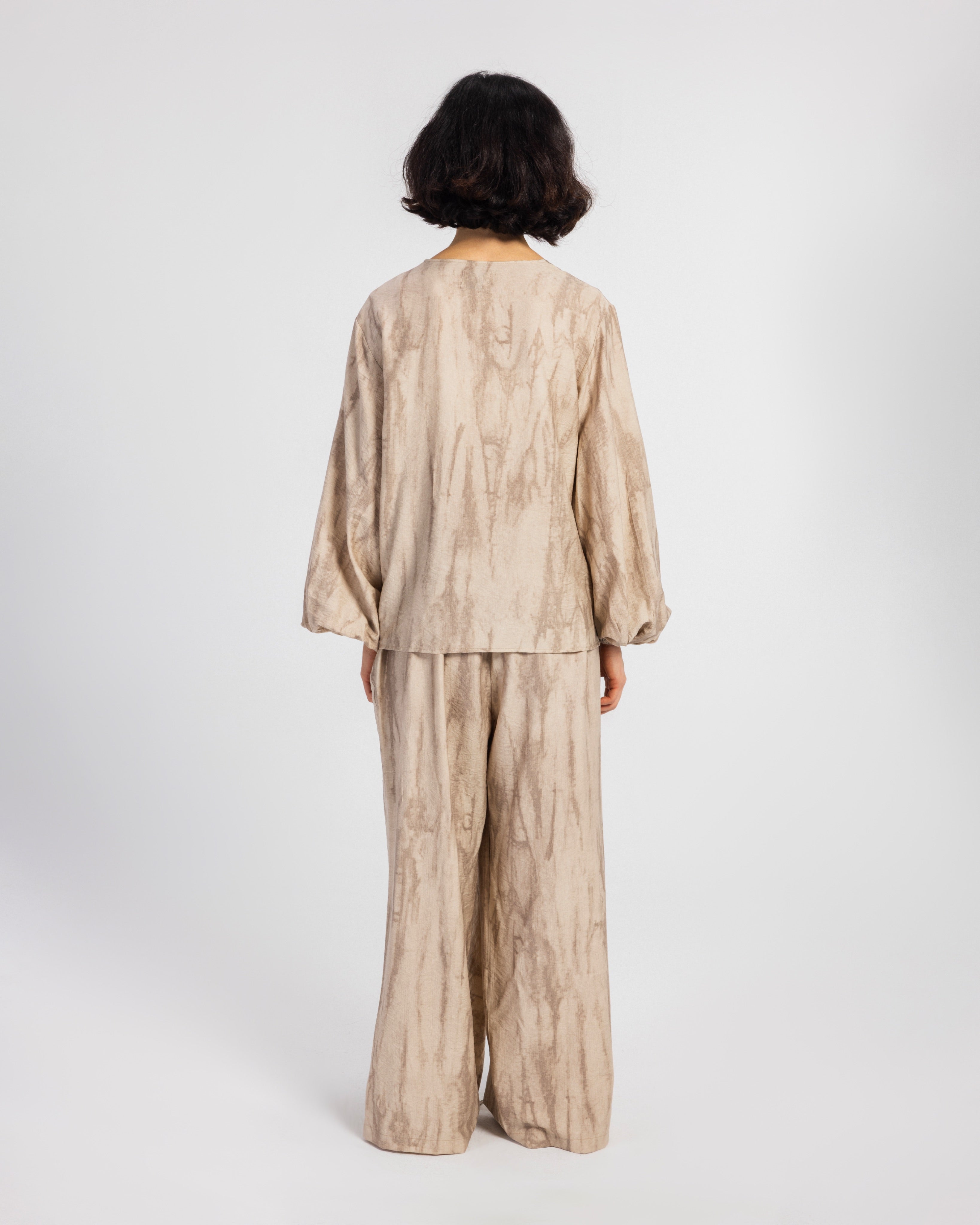 BEIGE TIGER LINEN SET