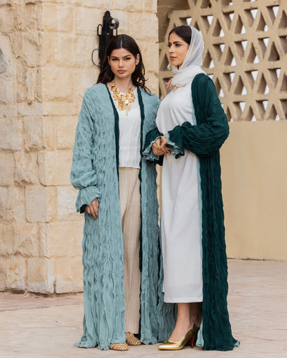 DARK GREEN/MINT GREEN DOUBLE SIDED KAFTAN
