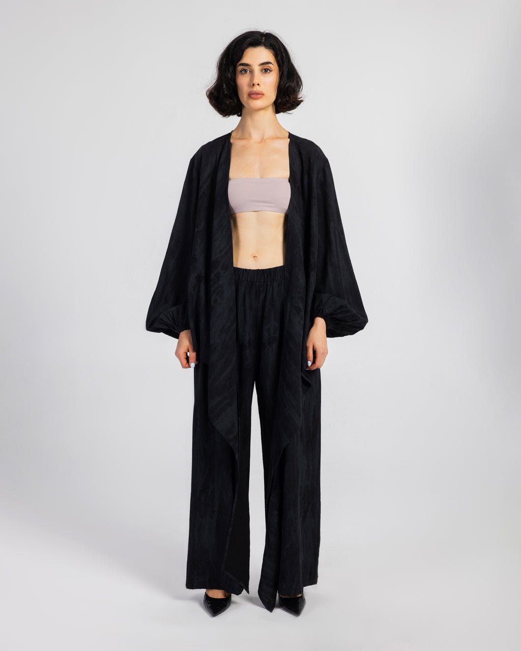 BLACK TIGER LINEN BLOUSE