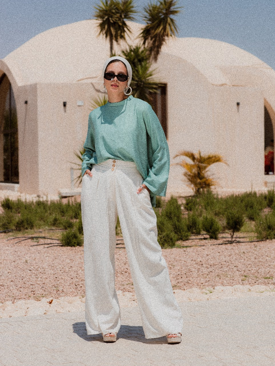 MINT LINEN LONG SLEEVE BASIC