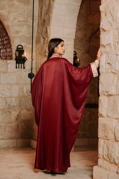 BURGUNDY SHIMMER KAFTAN
