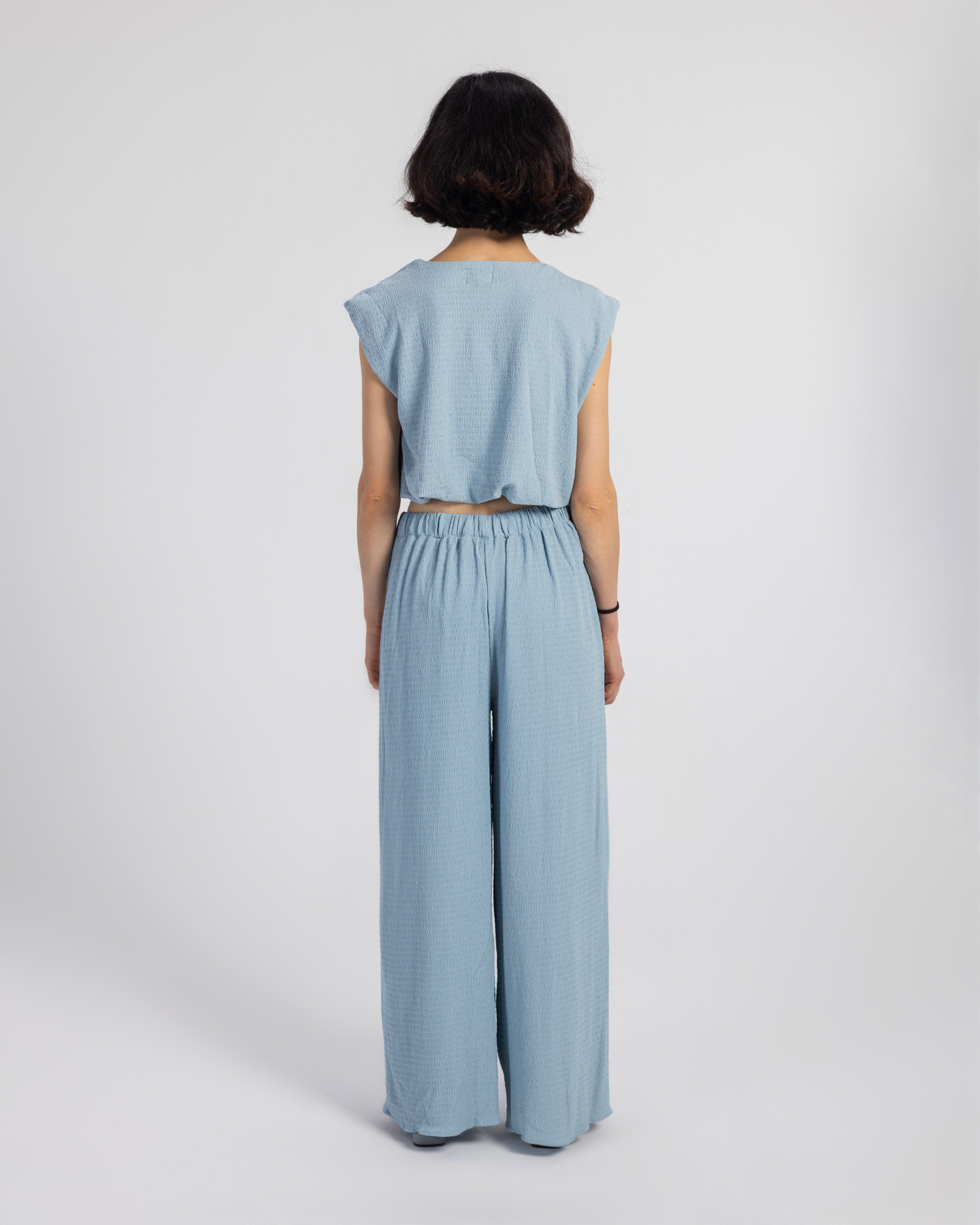 BLUE KORESHA CROP TOP