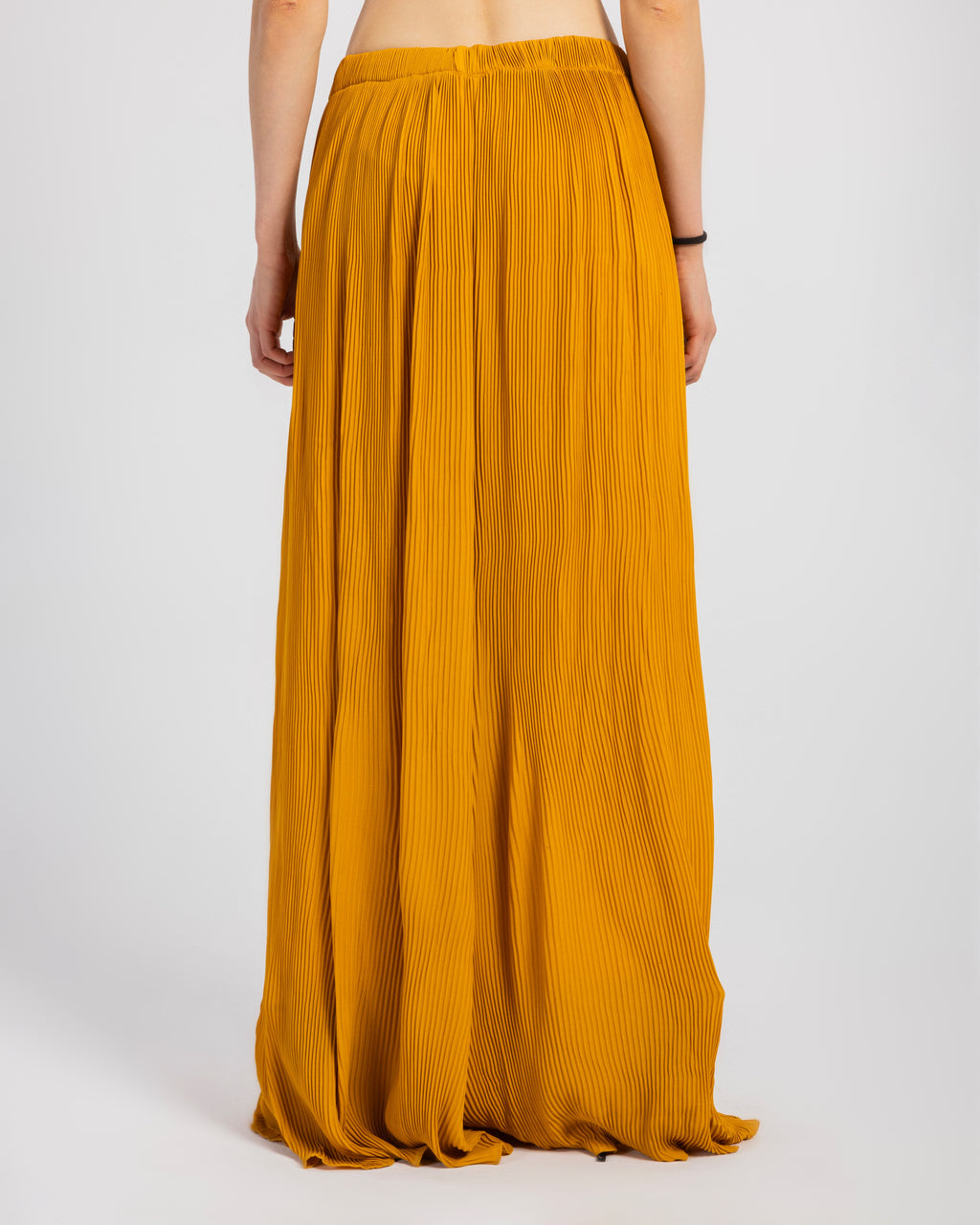 YELLOW PLISSE PANTS