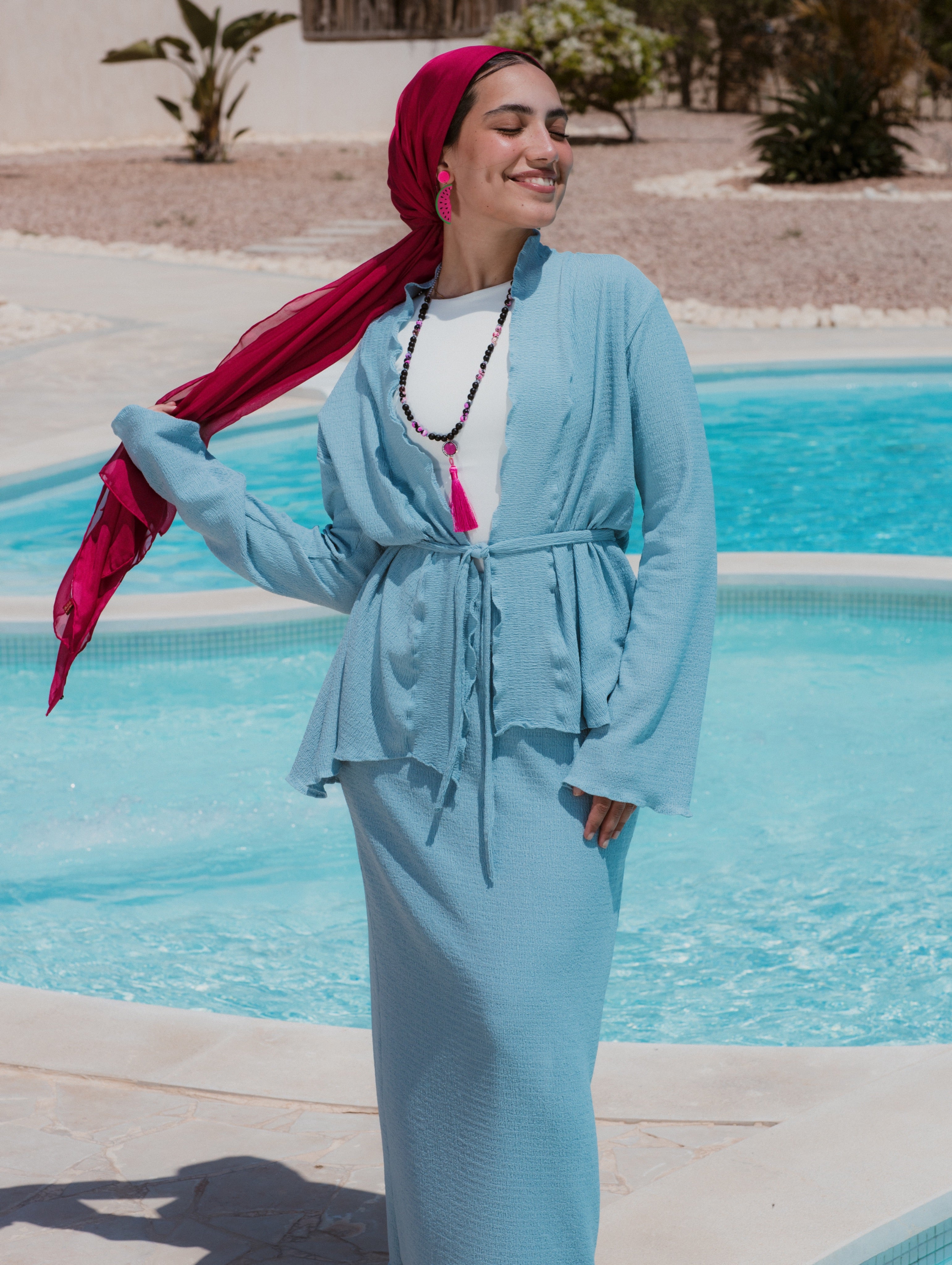 BABY BLUE KORESHA SKIRT