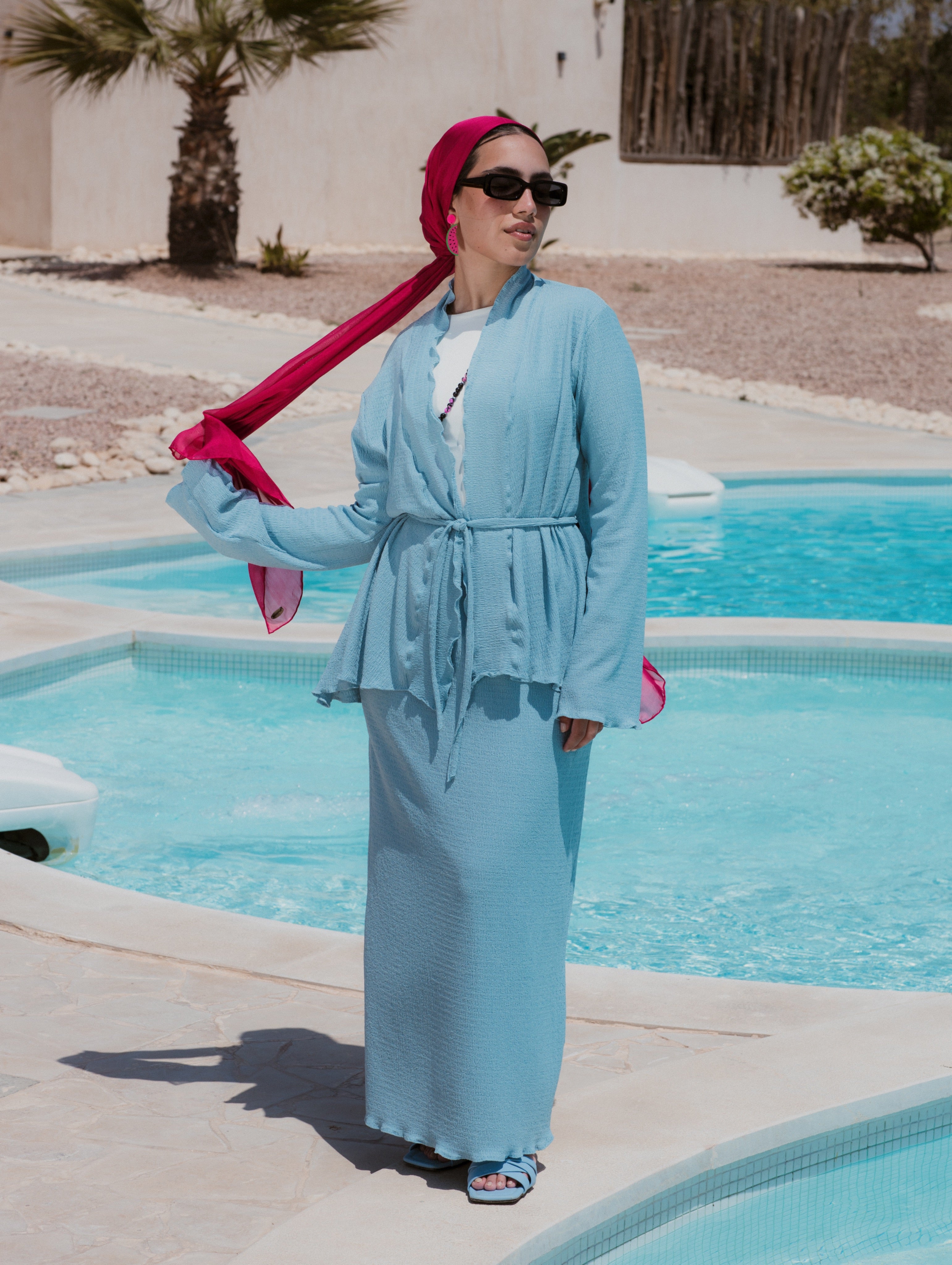 BABY BLUE KORESHA SKIRT