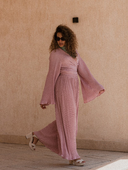 PINK PLISSE PANTS