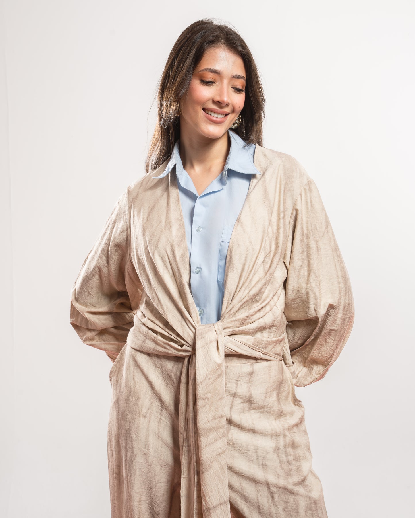 BEIGE TIGER LINEN SET