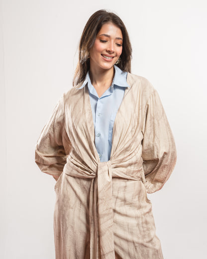BEIGE TIGER LINEN SET