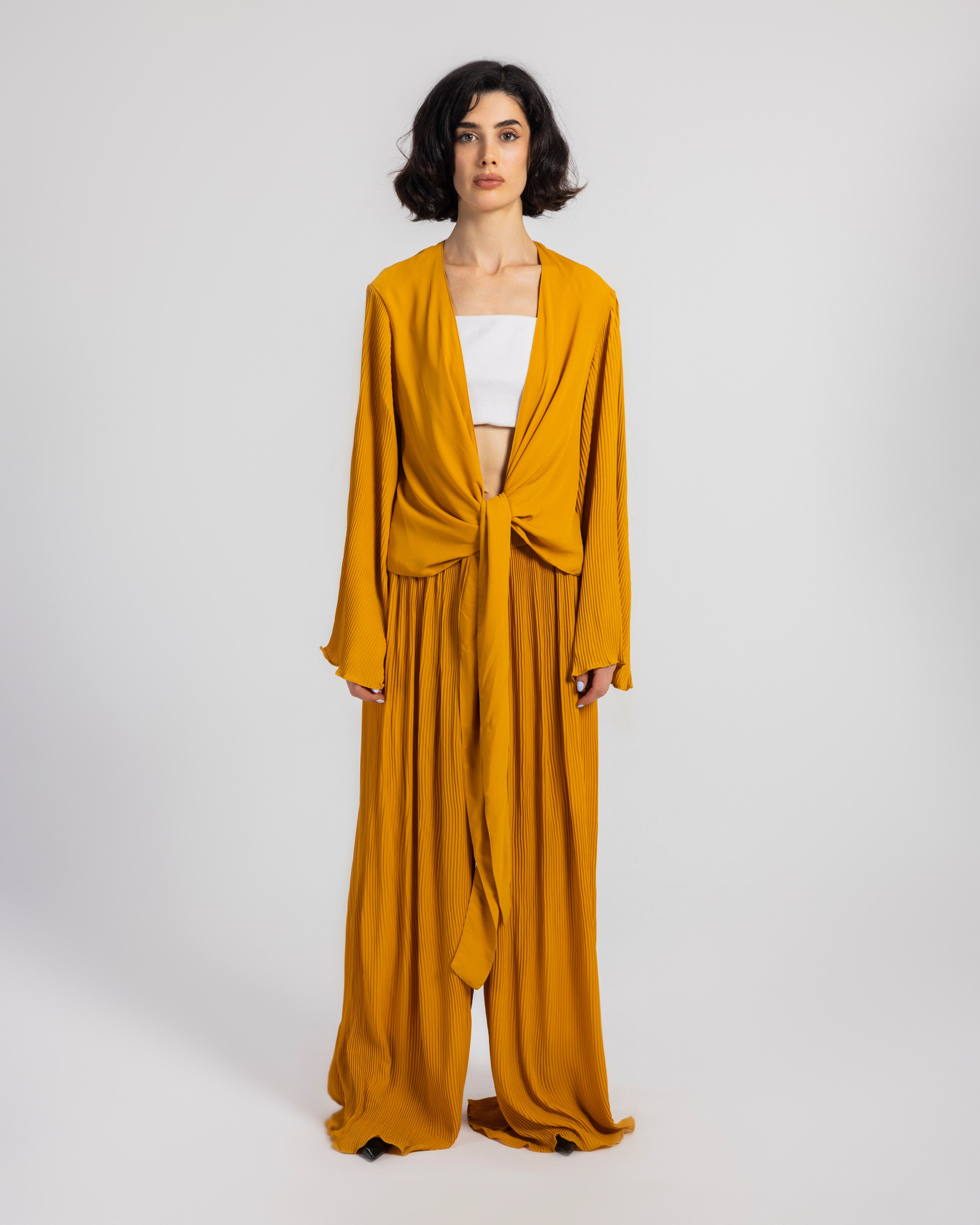 YELLOW PLISSE SET