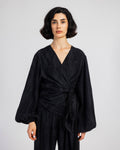 BLACK TIGER LINEN BLOUSE