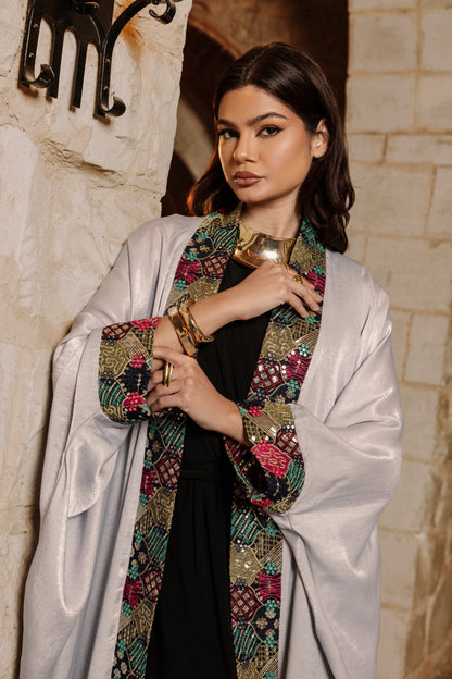 GREY SHIMMER KAFTAN