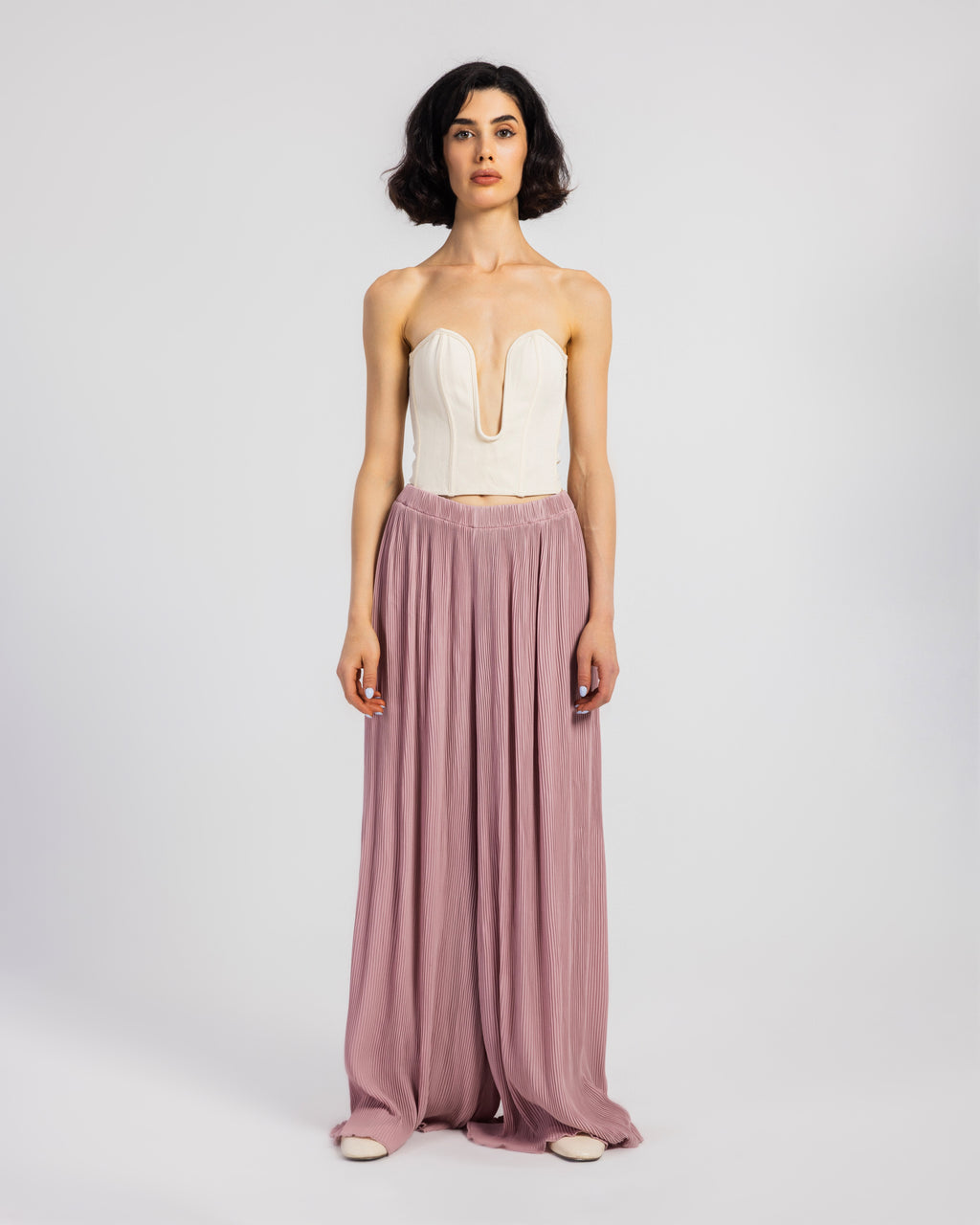 PINK PLISSE PANTS