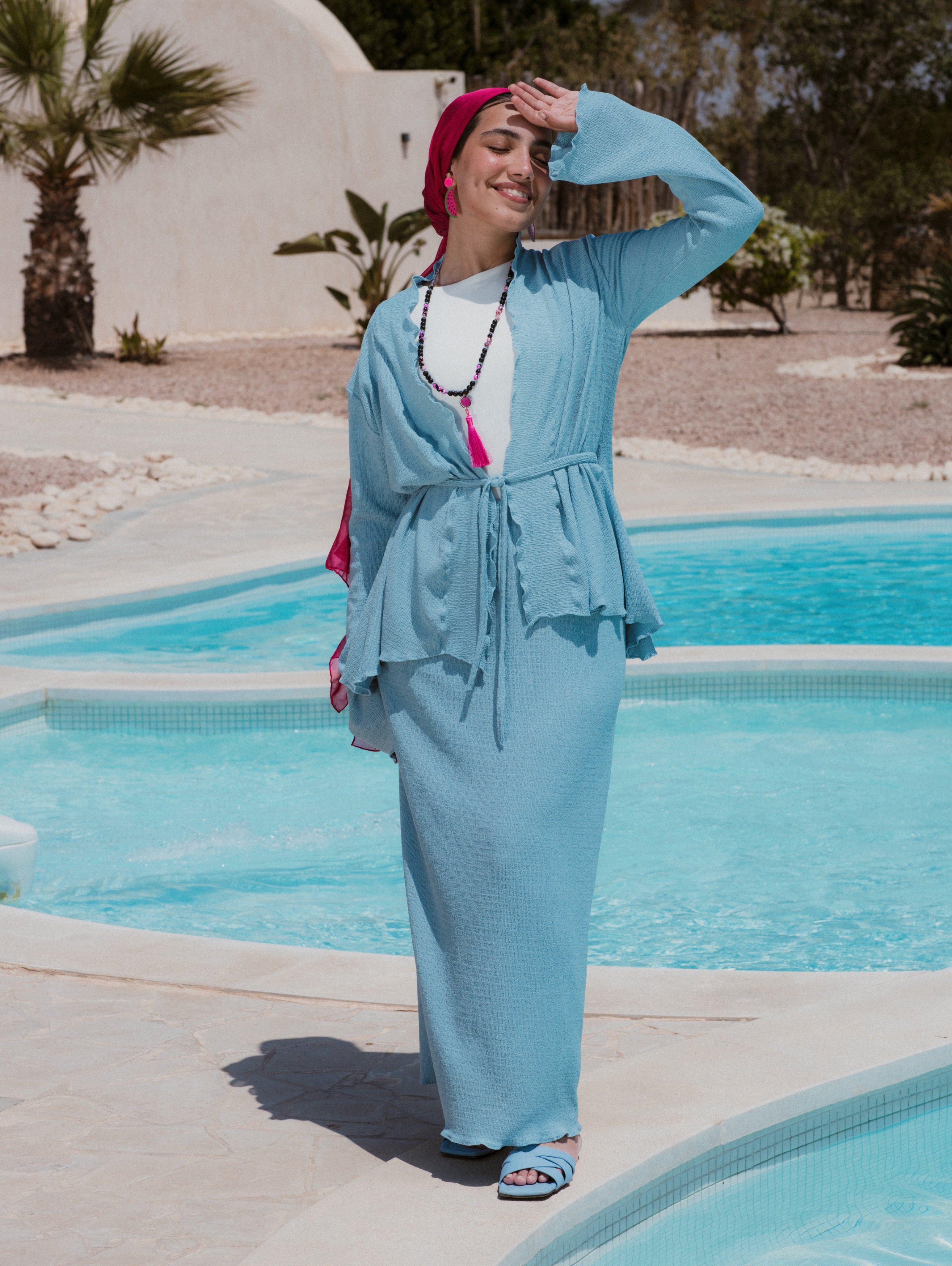 BABY BLUE KORESHA SKIRT