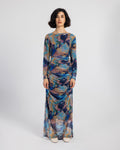 BLUE MARBLE TULLE DRESS
