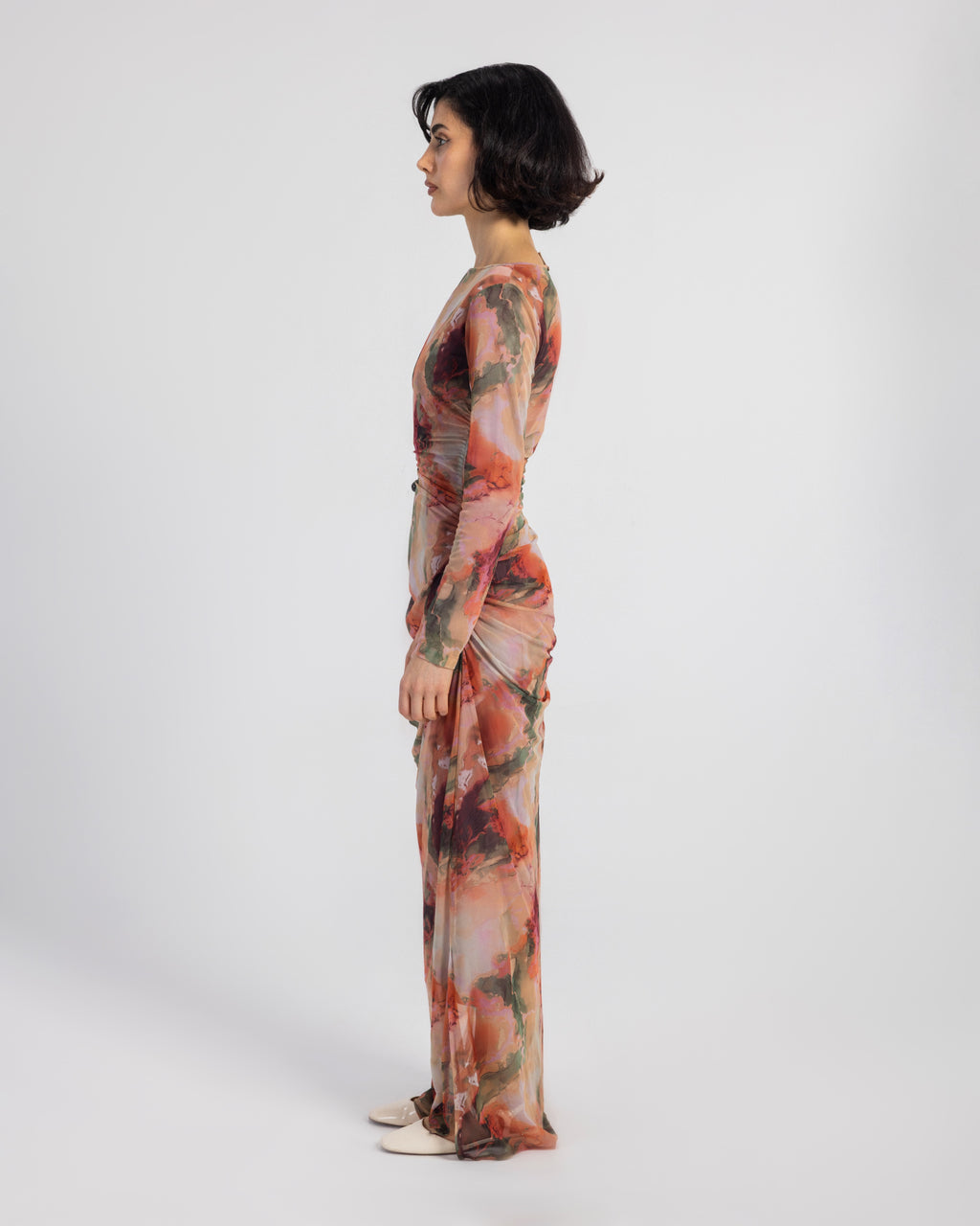 PINK MARBLE TULLE DRESS