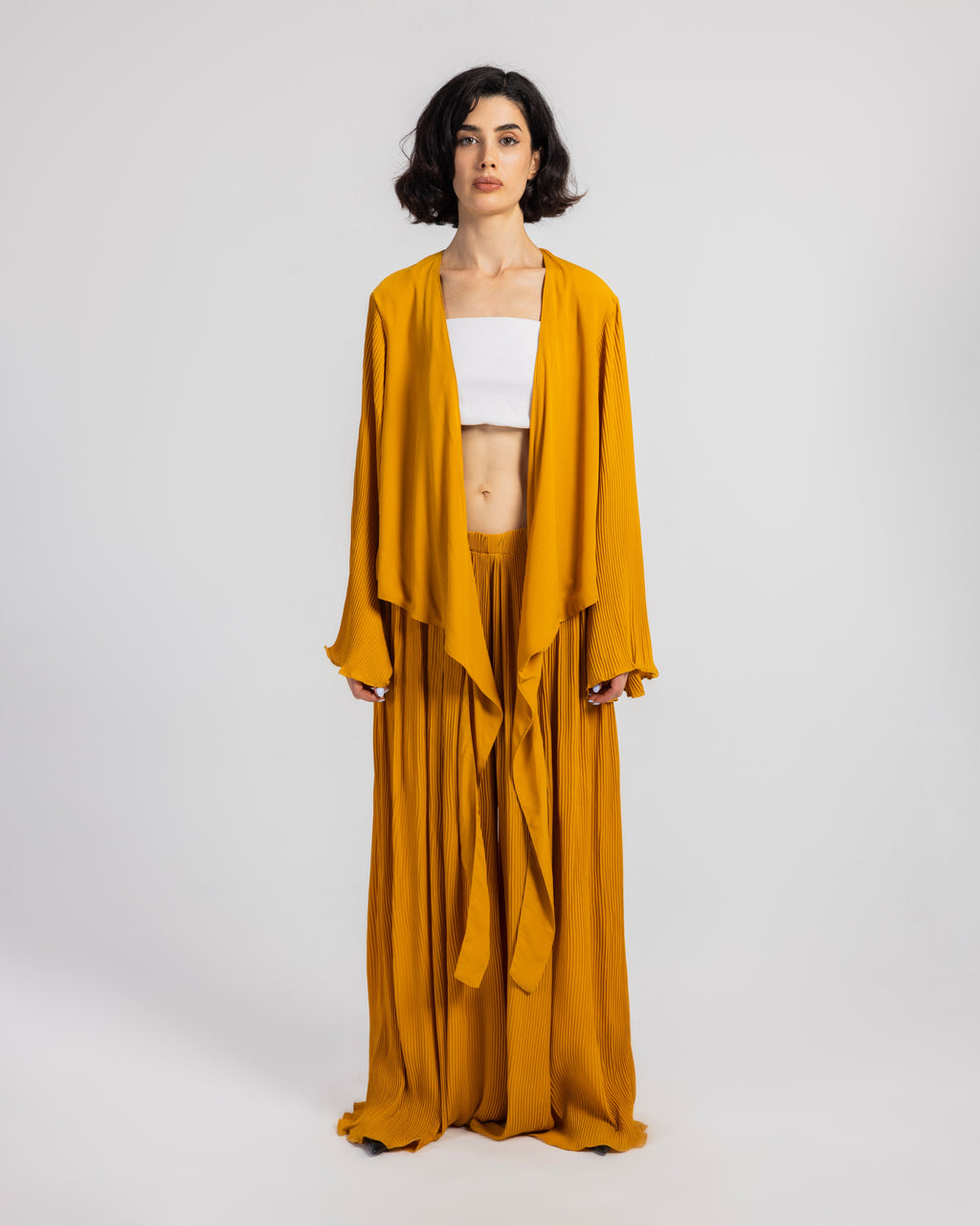 YELLOW PLISSE SET