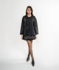 BLACK LINEN CARDIGAN