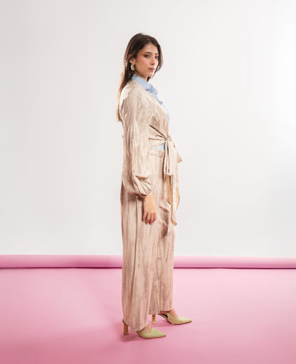BEIGE TIGER LINEN SET